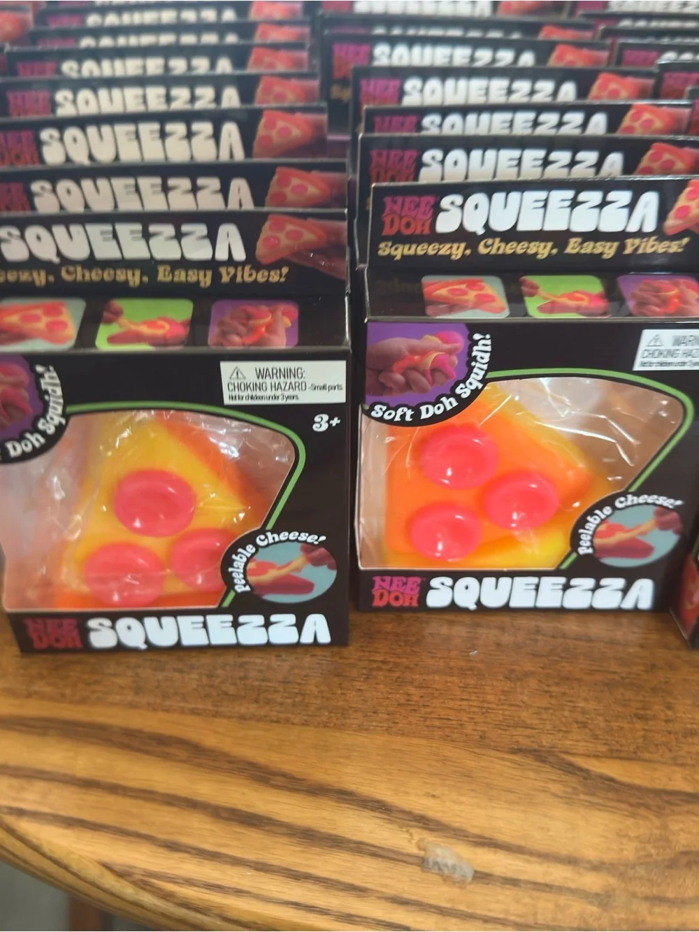 Squeezza Pizza Slice Stress Toy - Orange & Pink PRICE ARE 4 X $45 **EACH ONE***